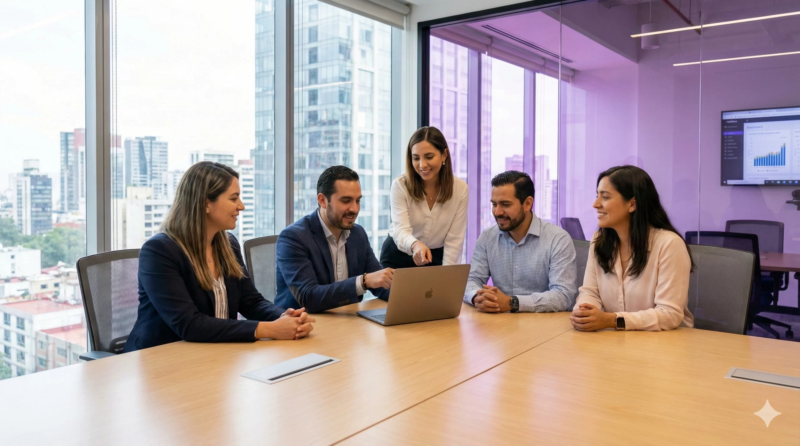 Equipo Gala HR colaborando en oficina moderna