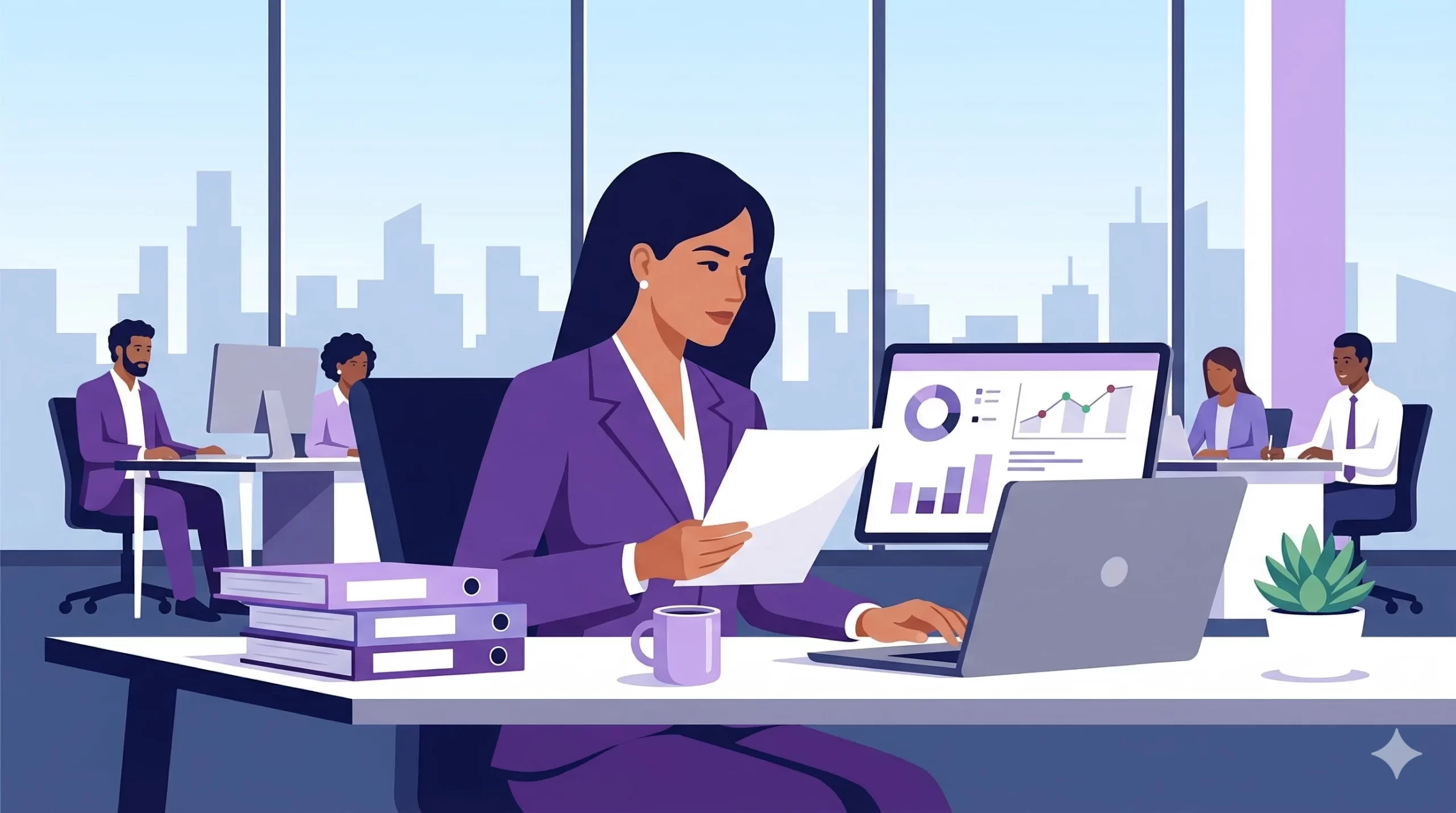 Empresaria revisando formulario de registro REPSE en plataforma STPS
