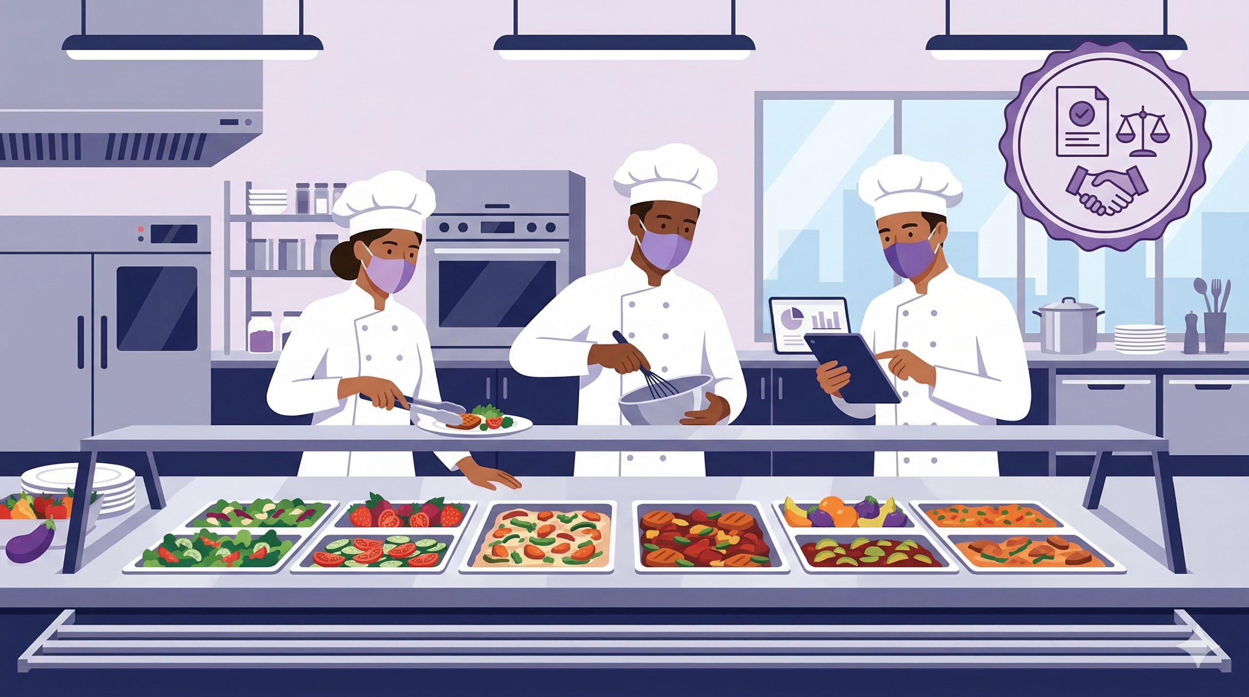 REPSE para comedores industriales 2026 - Cocina industrial profesional con sello REPSE registrado